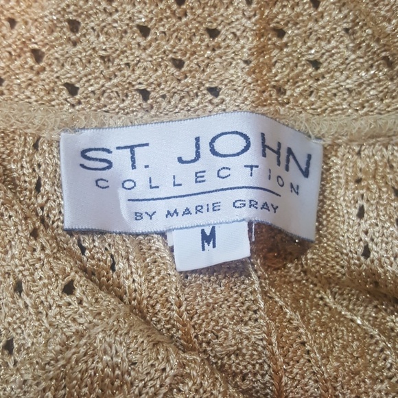 SOLD!! ST. JOHN Gold Mock Turtleneck - Size Medium - Picture 4 of 4